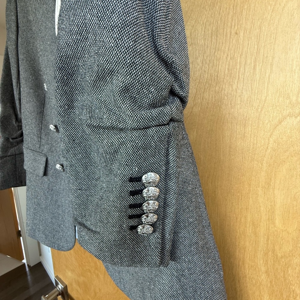 NWT Veronica Beard Beacon Gray Mélange Dickey Jacket Size 6 - Picture 11 of 12